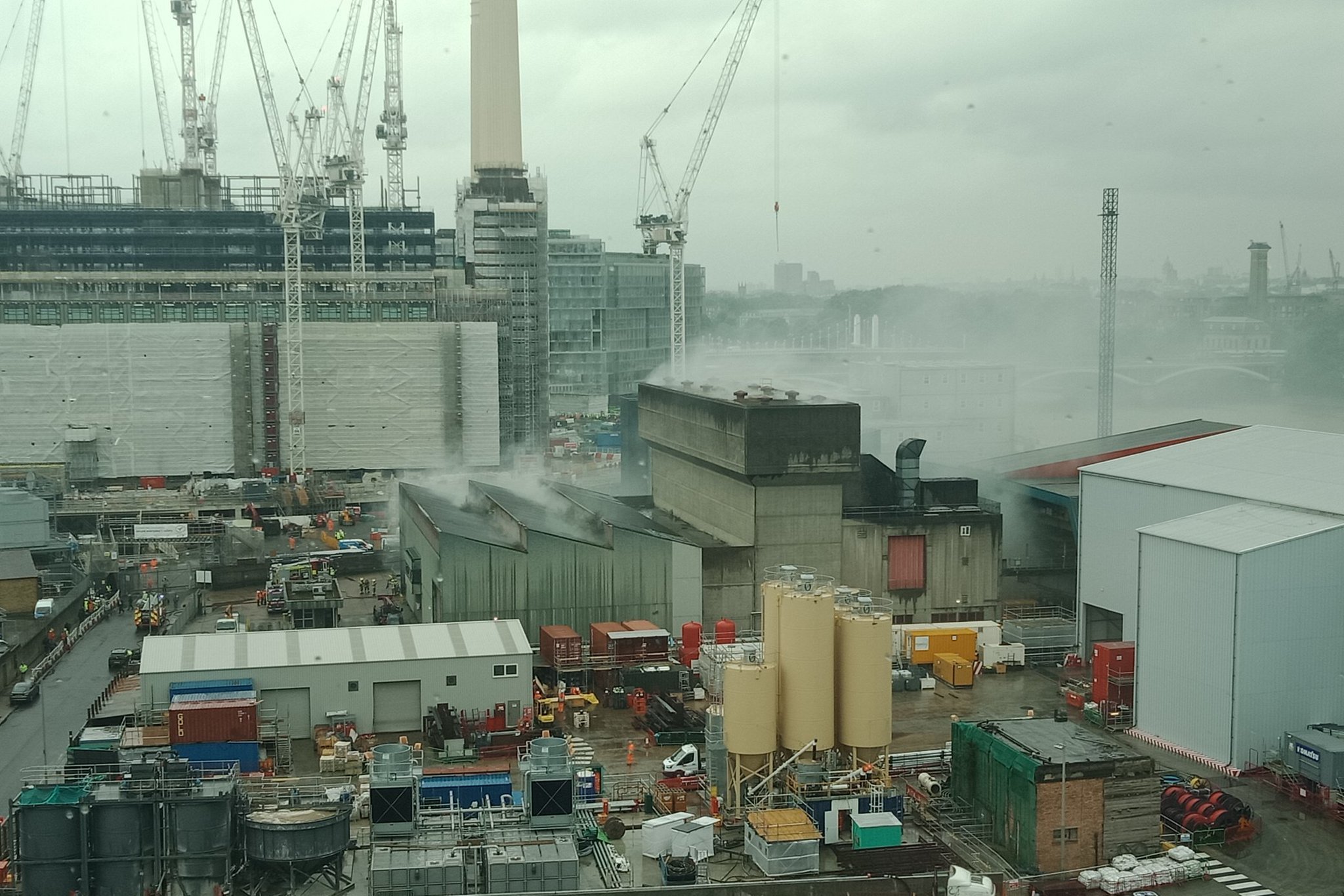 WATCH: Large fire in progress at Battersea waste recycling plant